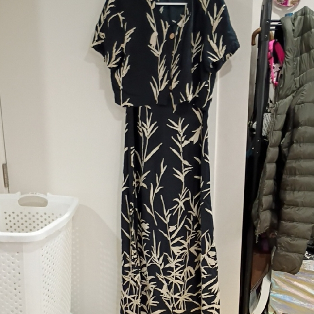 Worthington Black and White Maxi Dress